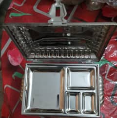 Brand New Steel Bartan PAN DAAN, crockery available for sale 4800 only