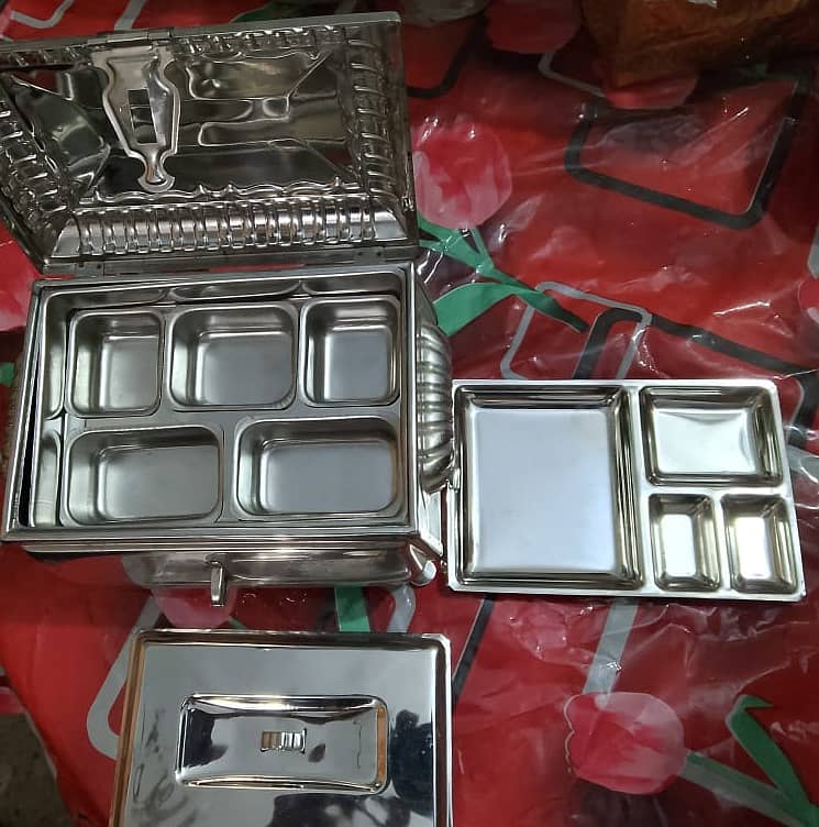 Brand New Steel Bartan PAN DAAN, crockery available for sale 4800 only 1