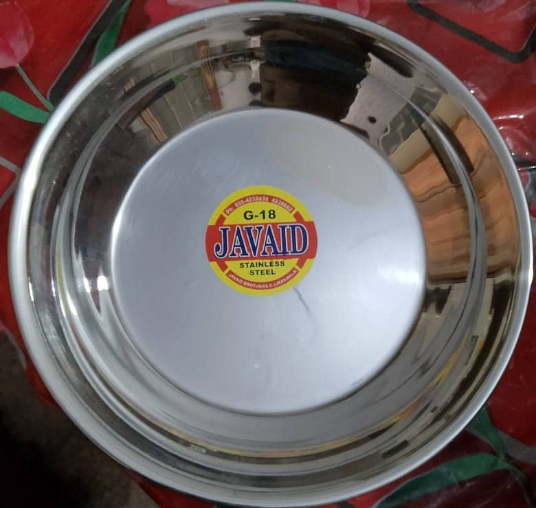 Brand New Steel Bartan PAN DAAN, crockery available for sale 4800 only 3