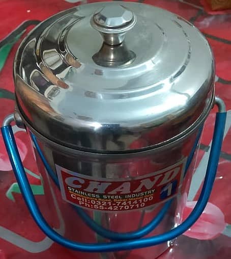 Brand New Steel Bartan PAN DAAN, crockery available for sale 4800 only 6