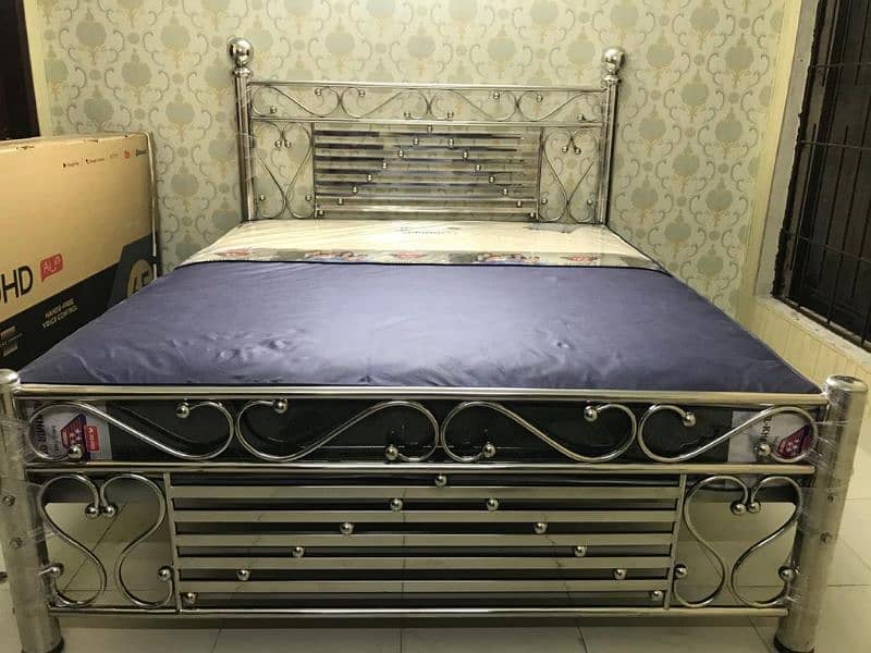 Stainless Steel Double Bed 7