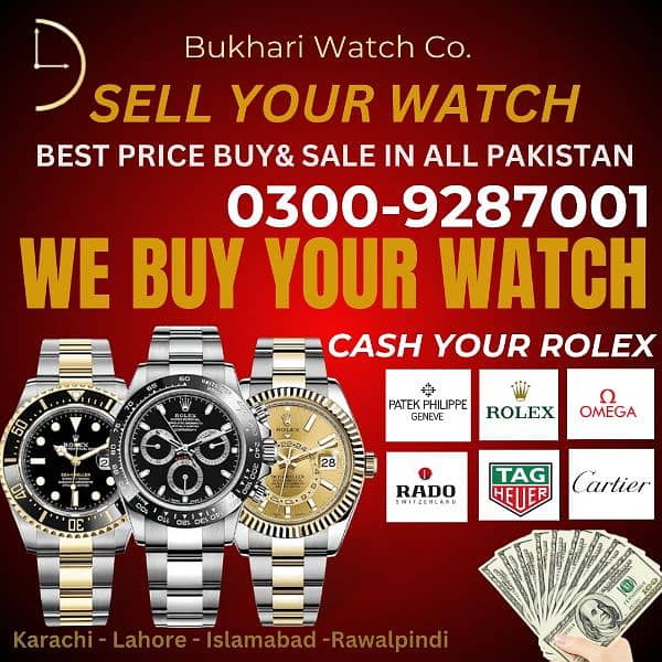 we buy SWISS GOLD ROLEX RADO OMEGA CARTIER PATEKPHILLIP TUDOR OMEGA P 5