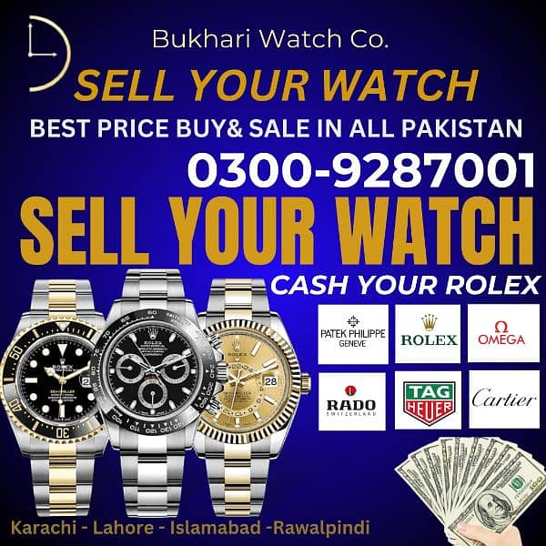 we buy SWISS GOLD ROLEX RADO OMEGA CARTIER PATEKPHILLIP TUDOR OMEGA P 10