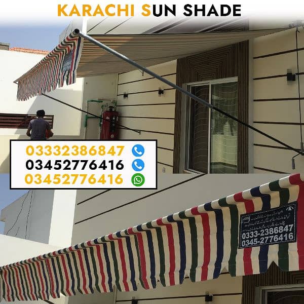 Car Parking Shade & Sun Protection Canopy for House, Shop, and Terrace 0