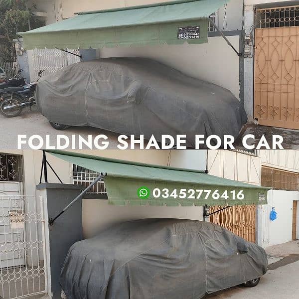 Car Parking Shade & Sun Protection Canopy for House, Shop, and Terrace 2