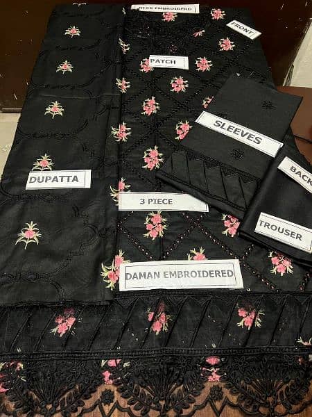 3pc womens unstitched dhanak embroided suits 1