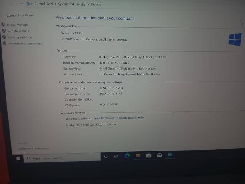 Lenovo X1 Carbon core i5 8th Generation 2