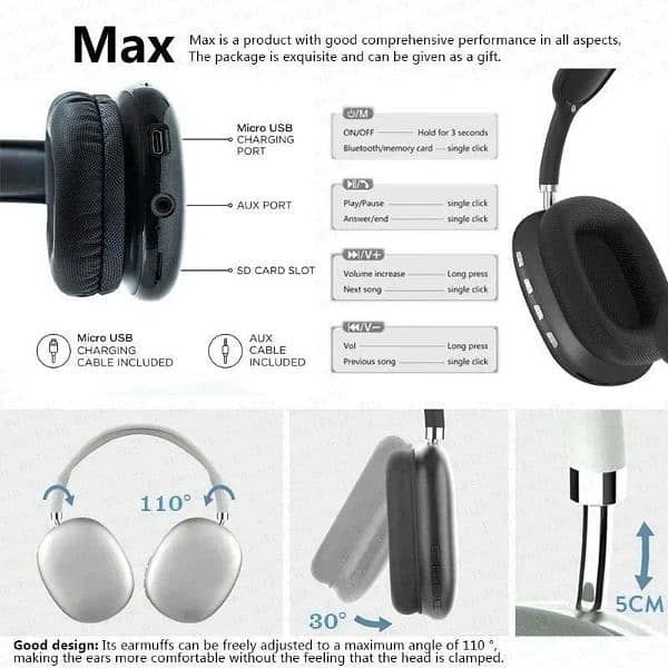 P9 wirless Headphone 3