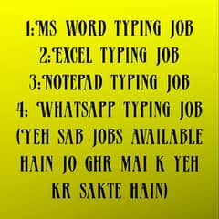 For Sialkot need males and females for online typing home base job