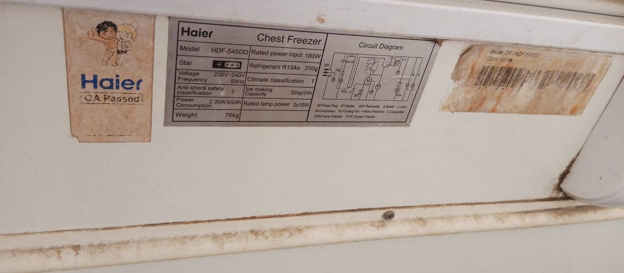 Haier Chest Freezer hdf-545dd | Haier Deep Freezer For Urgent sale 14