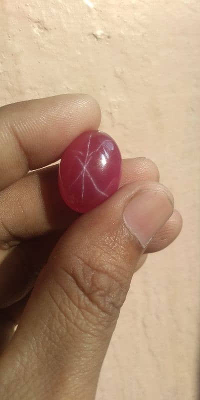 Ruby star African natural stone 1