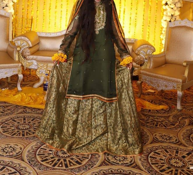 Mehndi Bridal lehnga 3 pcs 1