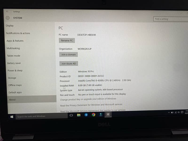 dell i5 6th generation (E7470) 11