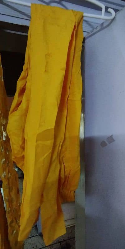 Yellow Chiffon Suit Frock Style 3