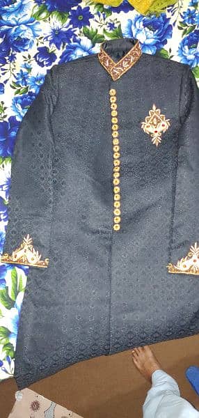 Groom sherwani one day use 10/10 black color 1