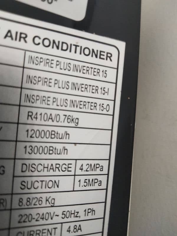 Dawlance inverter 1 ton 4 month used. . . . 03228842510. . . 03124008516 5