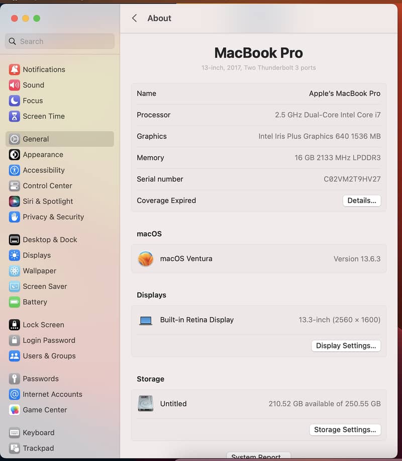 Macbook pro 2017 1