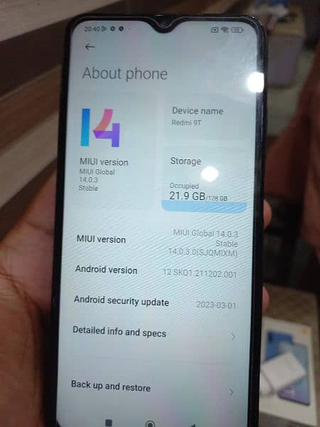 Redmi 9T with box charger good and no open 6