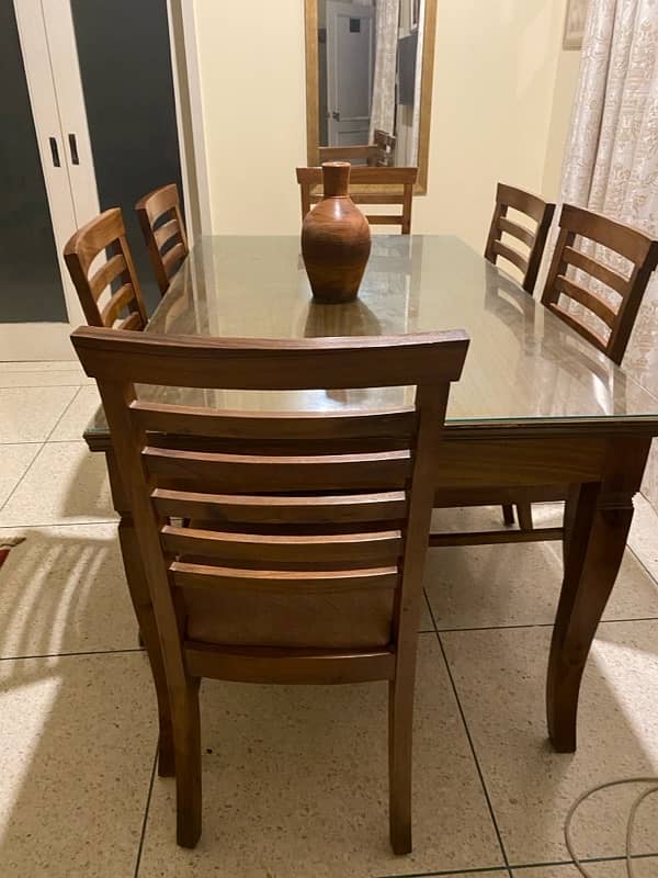 Sheesham dining table with six chairs 2