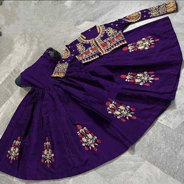 3 pcs women's stitched fancy cotton silk Embroidered Maxi 0