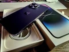 Iphone 14 pro Factory unlock  Purple sim not used 90 Health 0