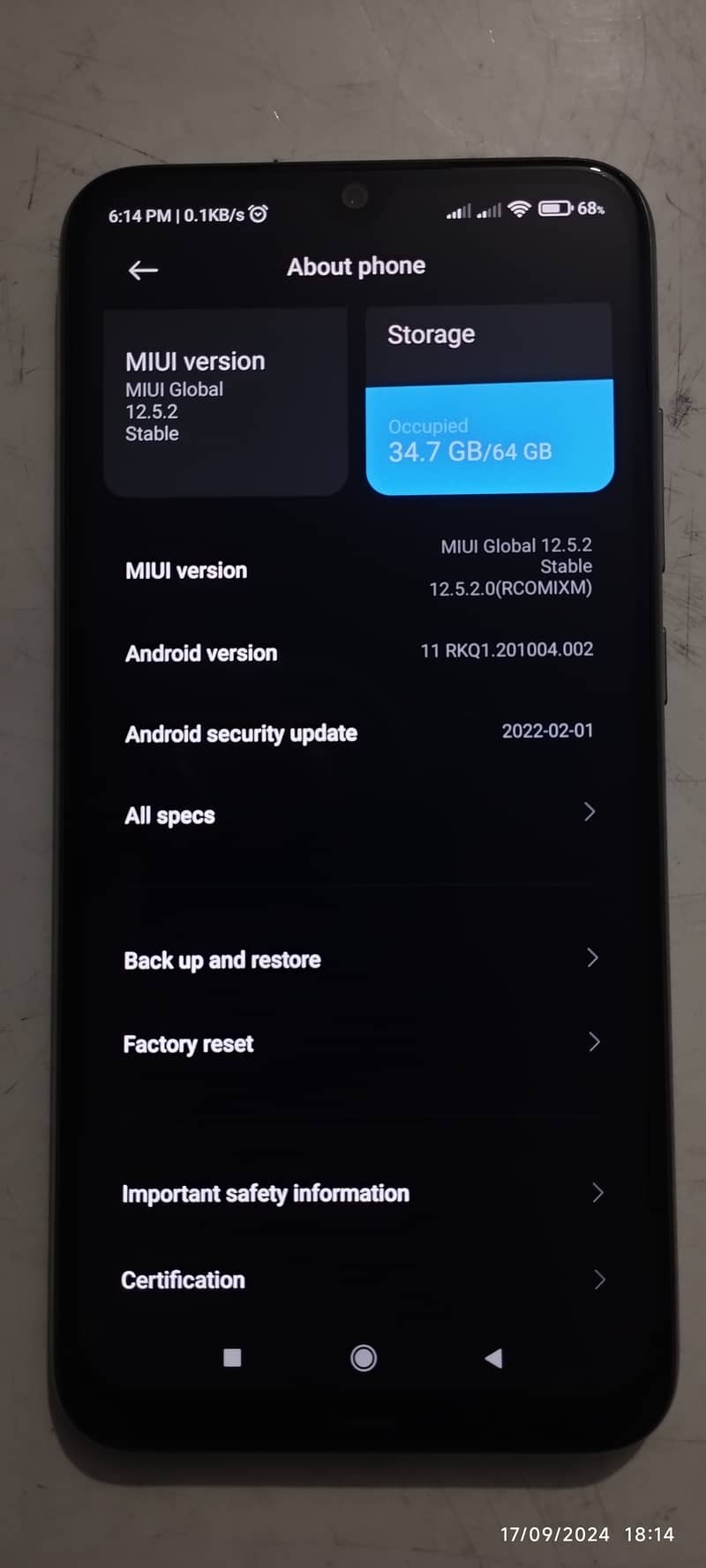 Mi Redmi Note 8, Blue 64/4 GB 1