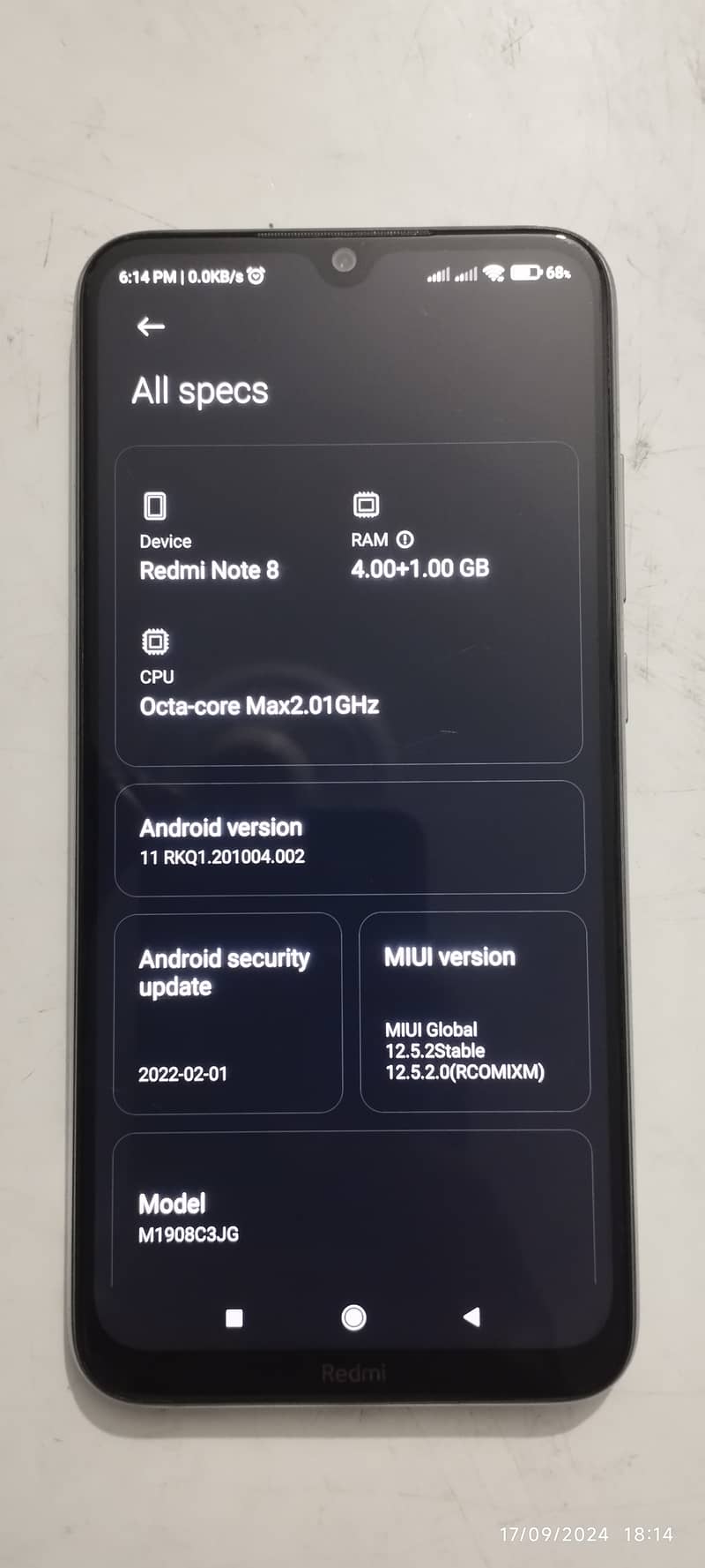 Mi Redmi Note 8, Blue 64/4 GB 2