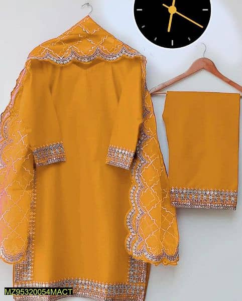 stitched dress 3 PCs kurta design cotton stitched dress 3