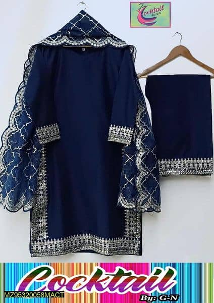 stitched dress 3 PCs kurta design cotton stitched dress 4