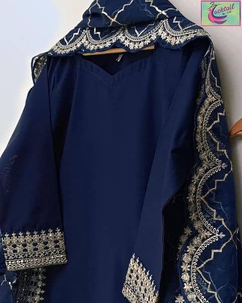 stitched dress 3 PCs kurta design cotton stitched dress 5