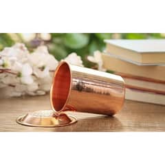 COPPER GLASS WITH LID 350 ML