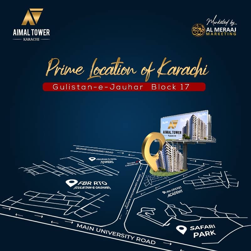 ULTRA LUXURIOUS AIMAL TOWER KARACHI AT GULISTAN-E-JOUHAR BLOCK 17 3