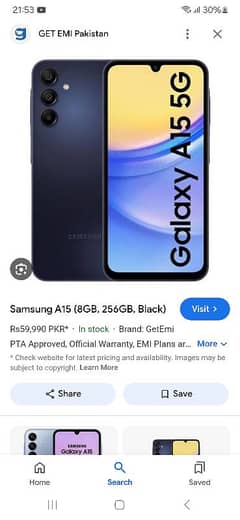 Samsung  A15 Black