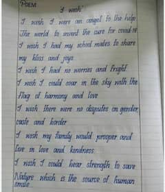 handwriting assignment work