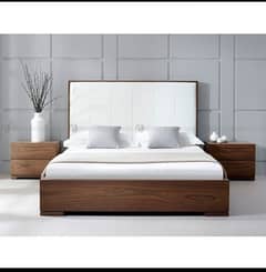 Bed with 2 side tables and dressing