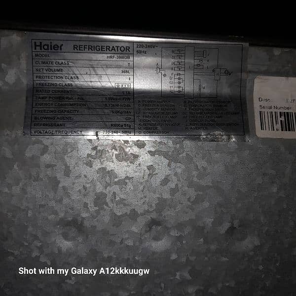 Haier Refrigerator glass door inverter model HRF-398-IDB 6