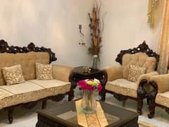 sofa set 5 seater chinnioti with tables