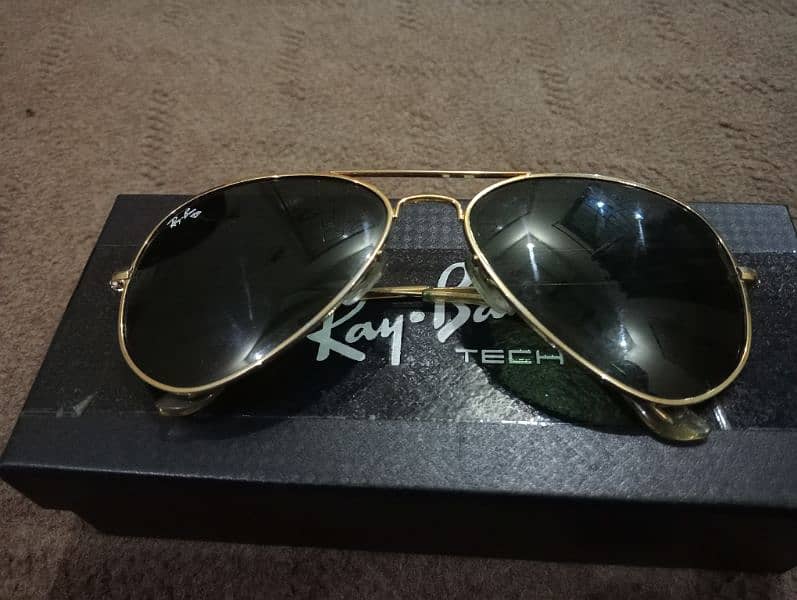 Ray Ban Golden Polarized Sun Glasses 4