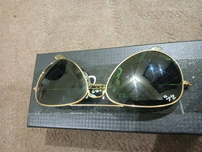 Ray Ban Golden Polarized Sun Glasses 5