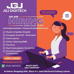 We Are Hiring Call Agents at JGJ DigiTech