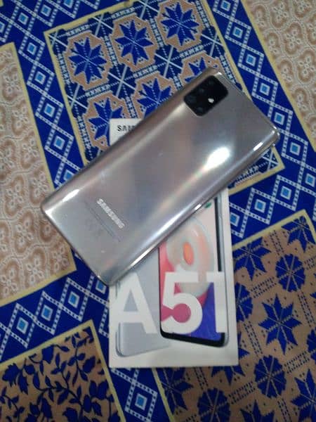 SAMSUNG A51 Mobile 6/128 Gb with Box jenion charger no open no repair 1