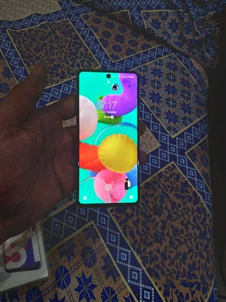 SAMSUNG A51 Mobile 6/128 Gb with Box jenion charger no open no repair 4