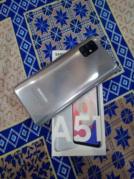 SAMSUNG A51 Mobile 6/128 Gb with Box jenion charger no open no repair 5