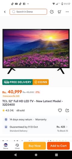 TCL Brand New HD Led 32 inch TV