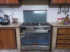 5 burner stove with rotasary grill oven