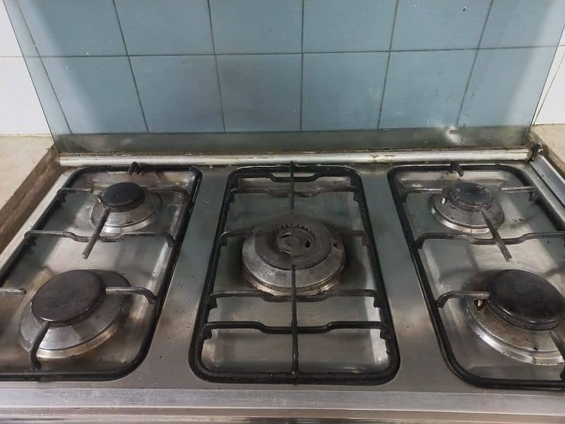 5 burner stove with rotasary grill oven 1