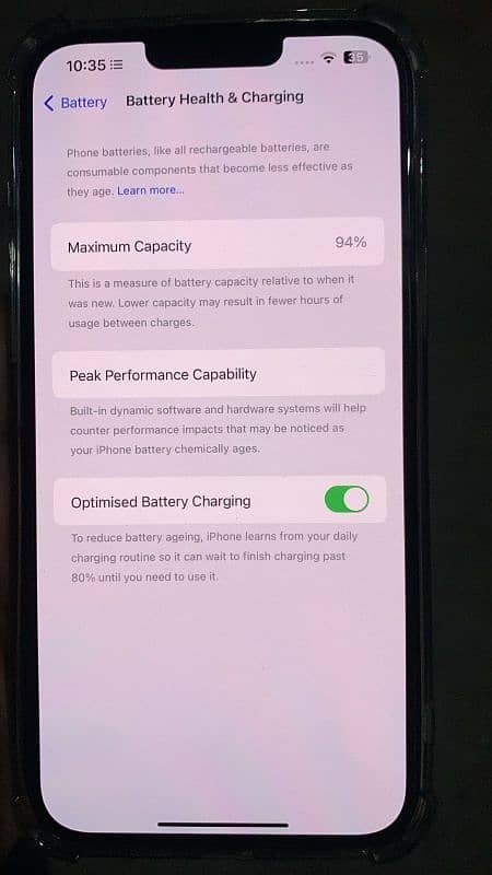 I phone 13 pro max 256gb factory unlock non pta  94 battery health 5