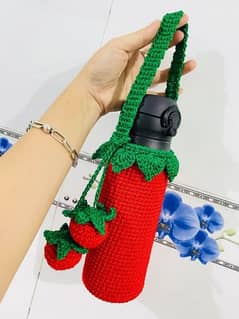 crochet water bottle cover