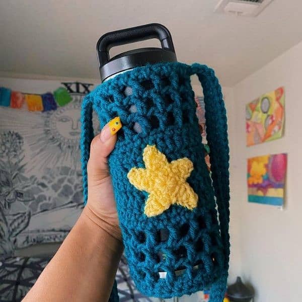 crochet water bottle cover 2