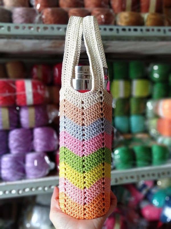 crochet water bottle cover 4